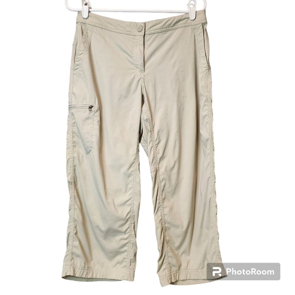 L.L. Bean Women's Flat Front Cropped Capri Pants Size 8